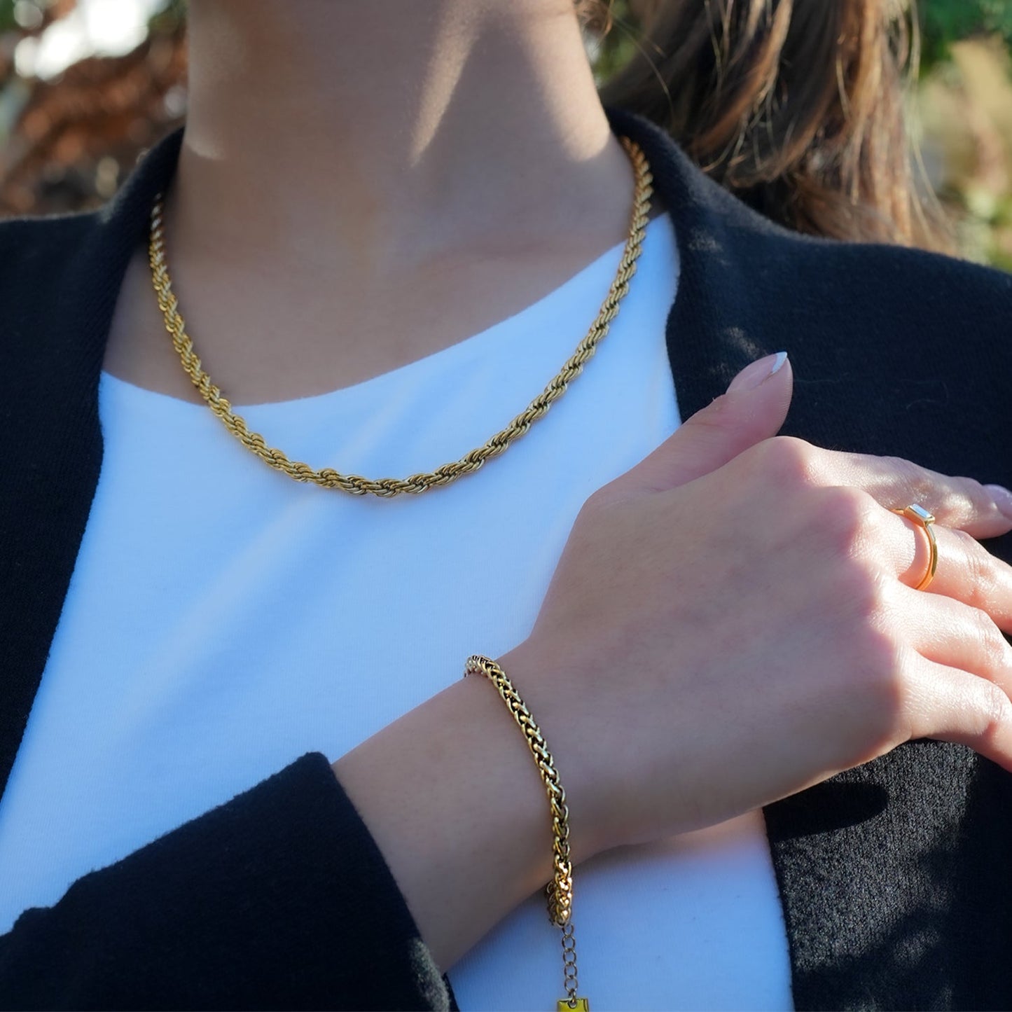 Style ALBANY: Chunky Gold Chain Bracelet