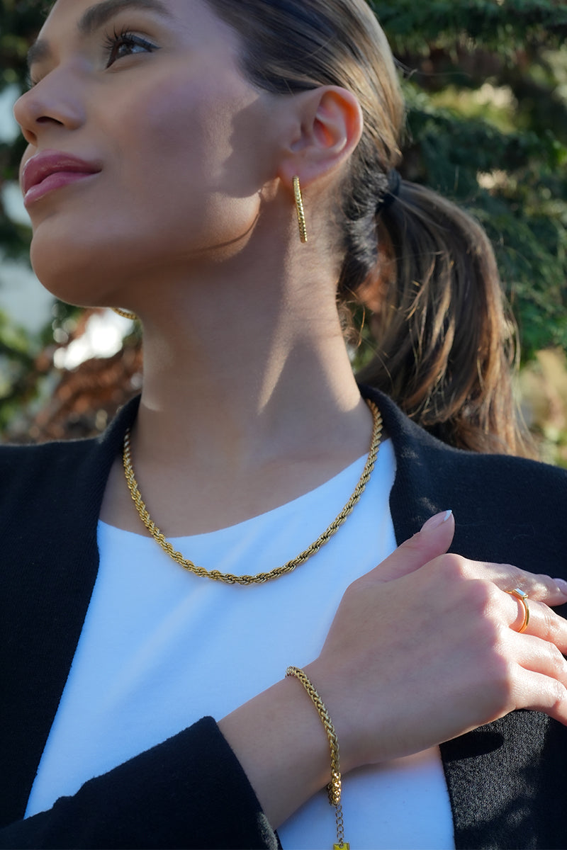 Style ALBANY: Chunky Gold Chain Bracelet