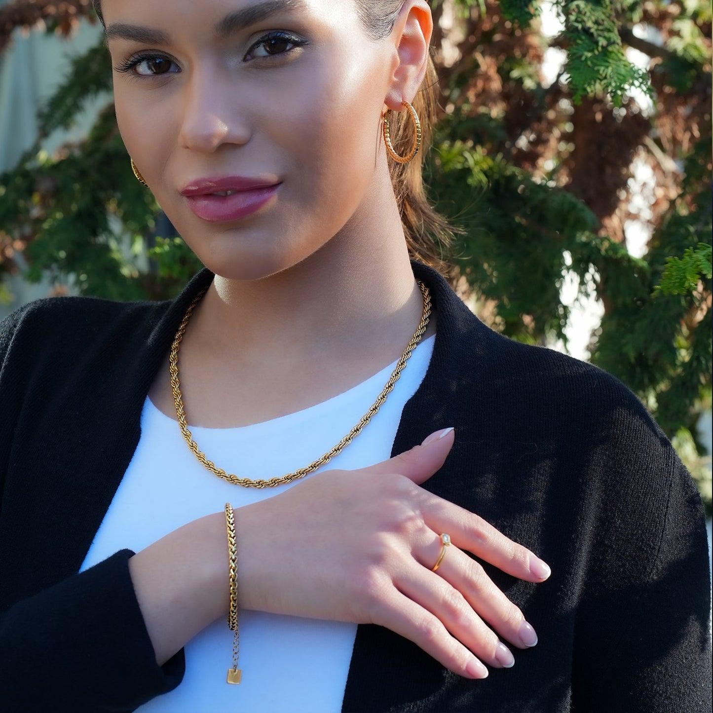 Style ALBANY: Chunky Gold Chain Bracelet