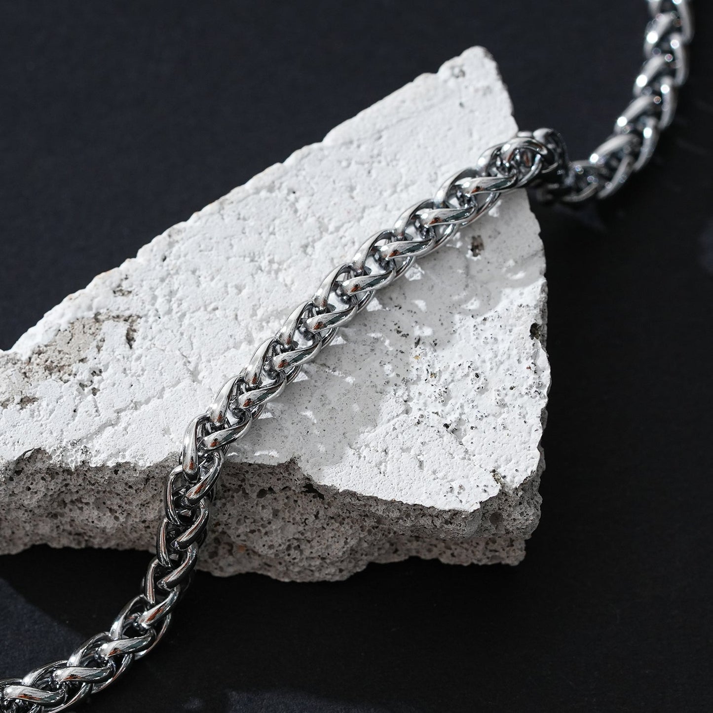 ALDWYCH: Unisex Chunky Silver Bracelet - Bold, Stylish & Versatile.