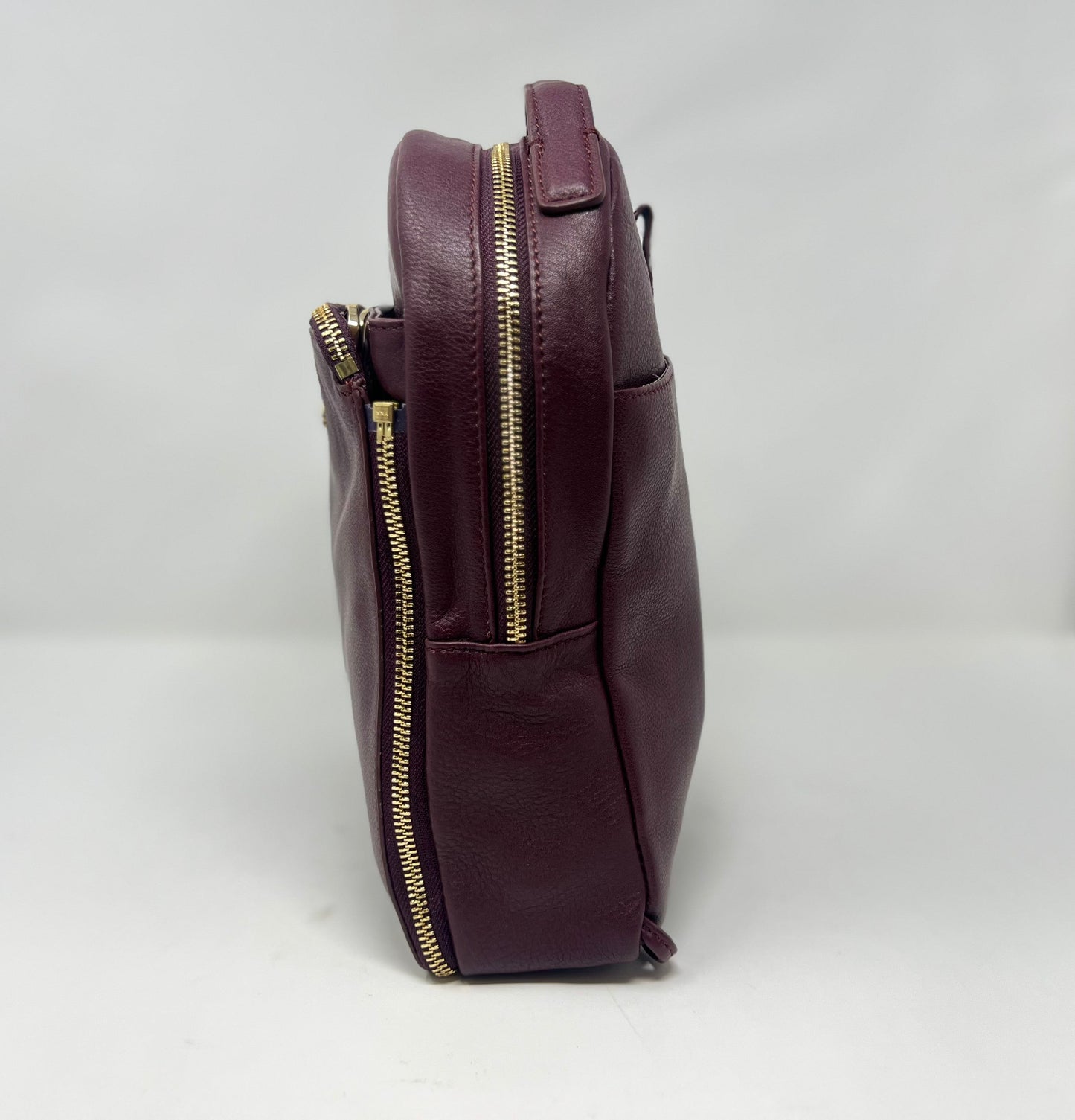 Sac à dos en Cuir Aubergine, Alice