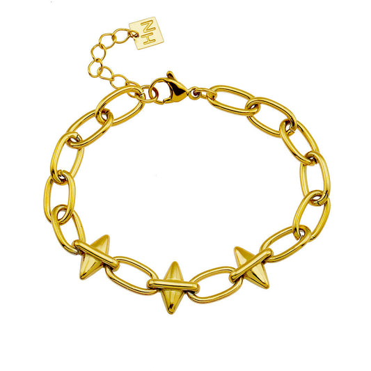 ALLYSON Link-Chain Bracelet with Industrial Shaped Driblets