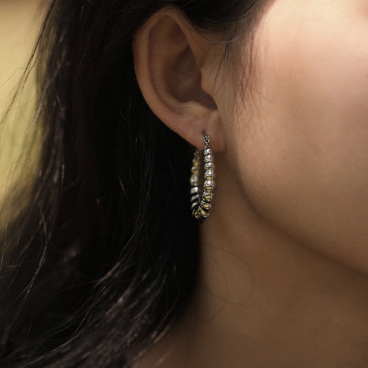 ANYA 72201S Croissant Hoops Silver