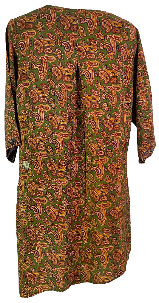 PRC6529 Avatar Pure Silk Self Pocket Tunic Dress