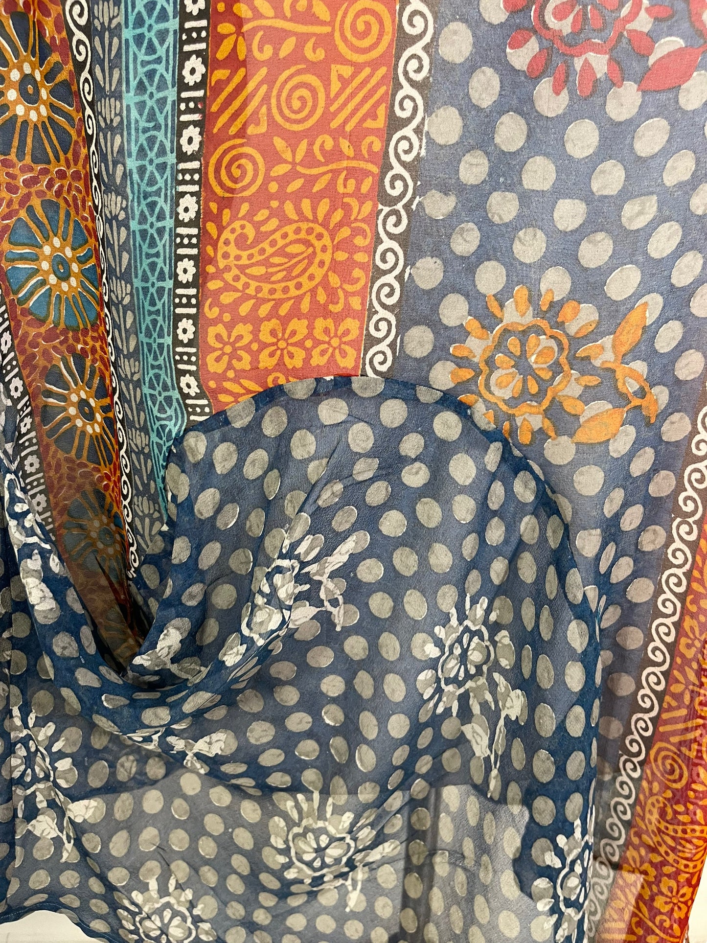 PRG6026 Sheer Avatar Pure Silk Self Pocket Tunic Dress