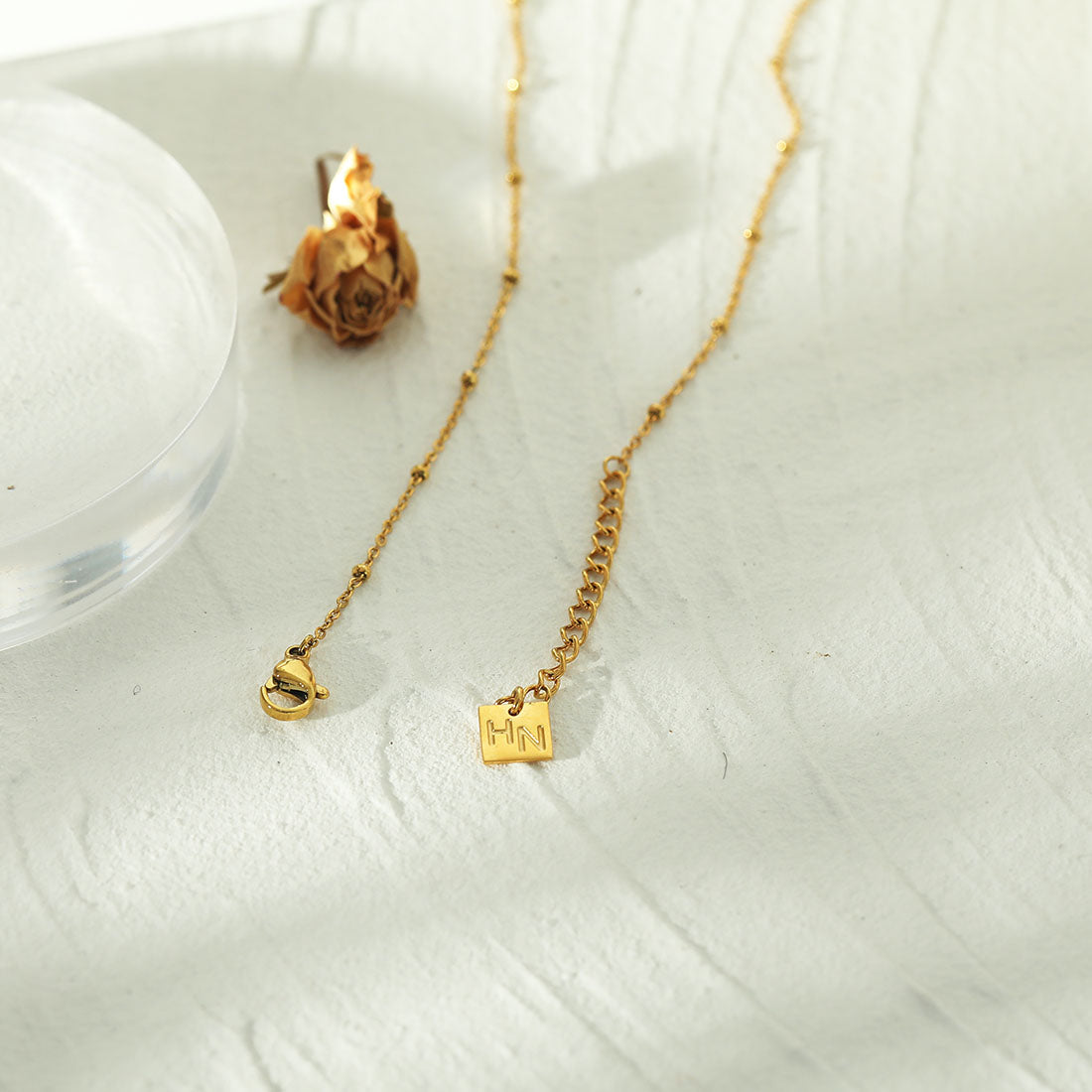 AVERY 20" Gold: Essential Daily Wear Beaded Gold Chain Necklace