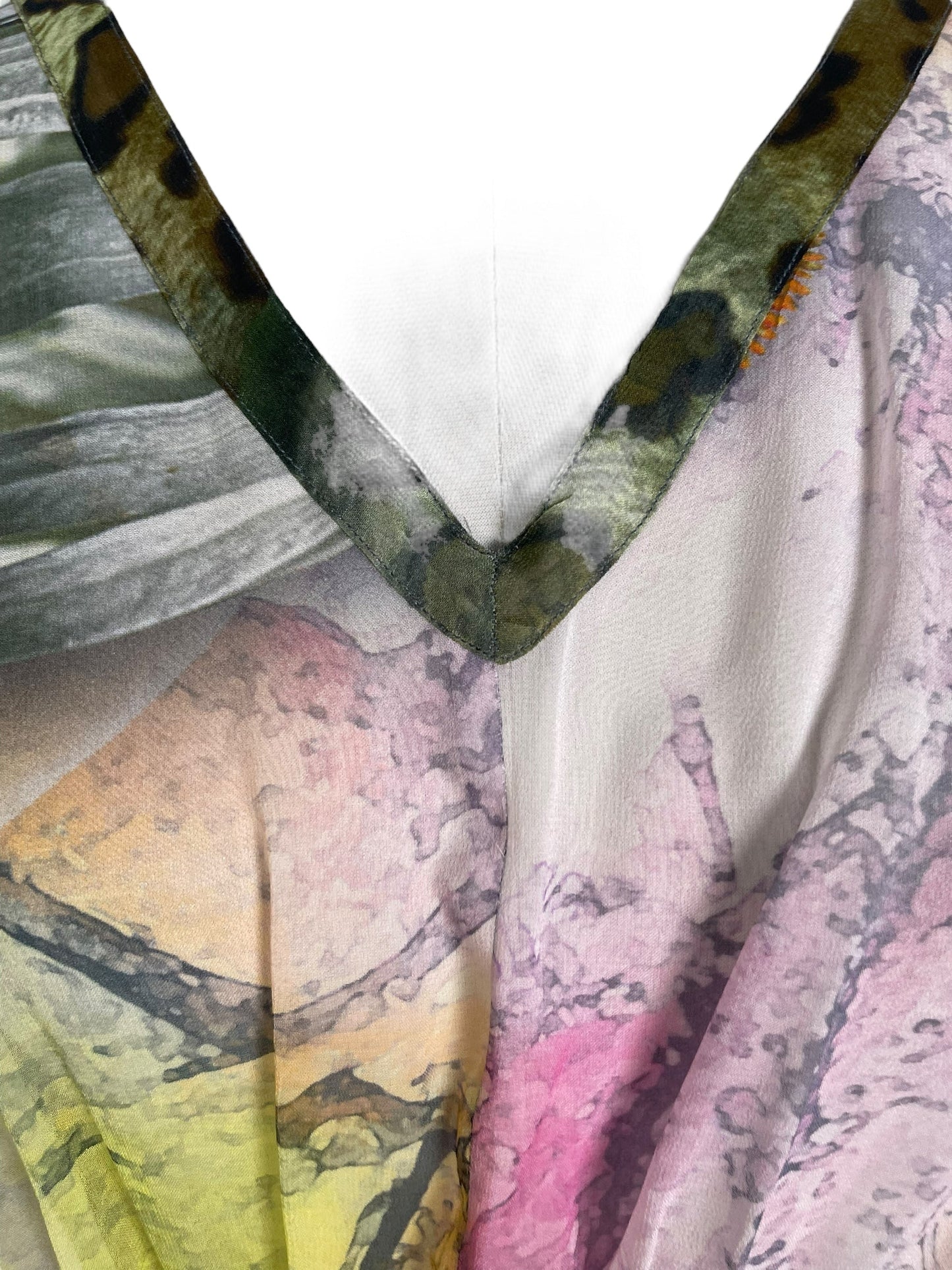 PRG6798 Sheer Avatar Pure Silk Maxi Kaftan