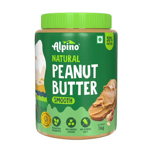 Natural Peanut Butter Smooth, Unsweetened, 100% Roasted Peanuts - 30% Protein, Source of Healthy Fats, No Added Sugar & Salt