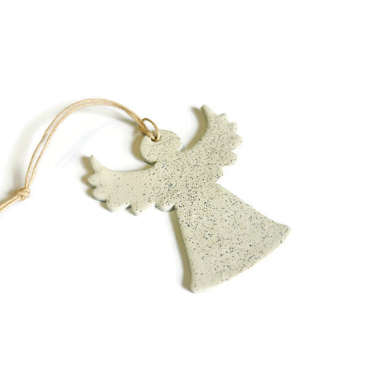 Angel Christmas Ornament Handmade from Clay