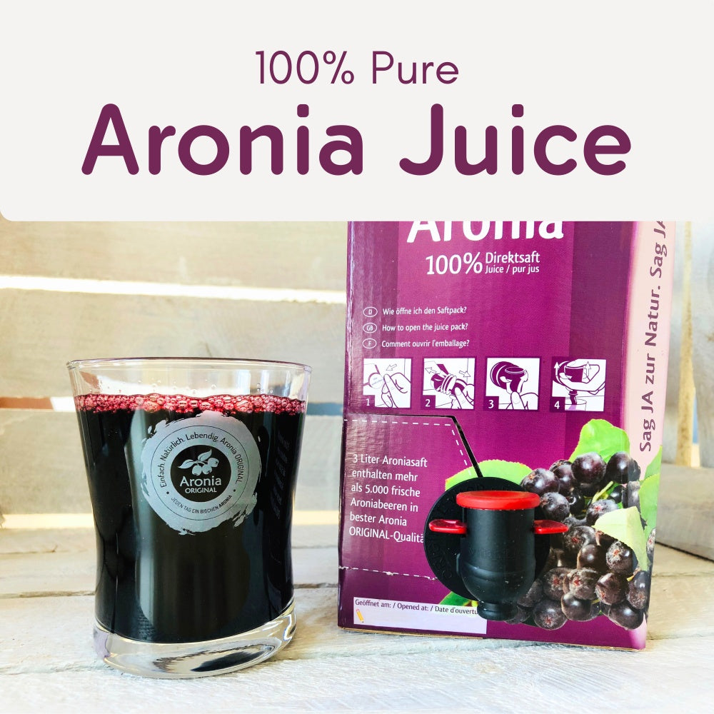 Organic Aronia Berry Juice 101.4 fl oz (3 Liter) Box | Not from Concentrate