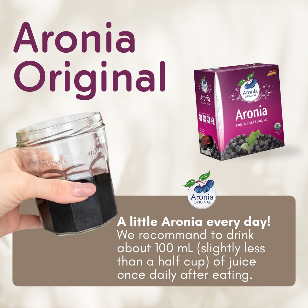 Organic Aronia Berry Juice 101.4 fl oz (3 Liter) Box | Not from Concentrate