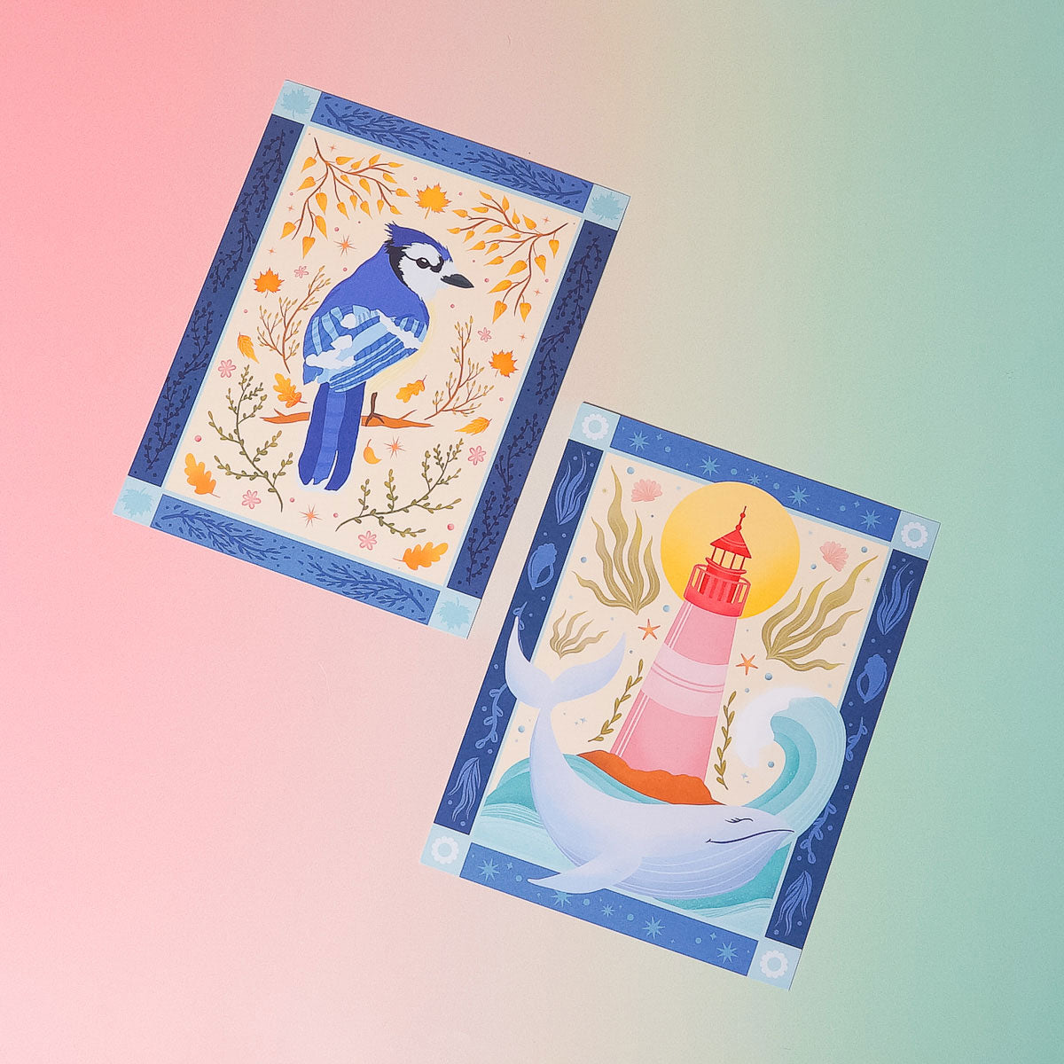 Bluejay Bird Art Print (7"x9")