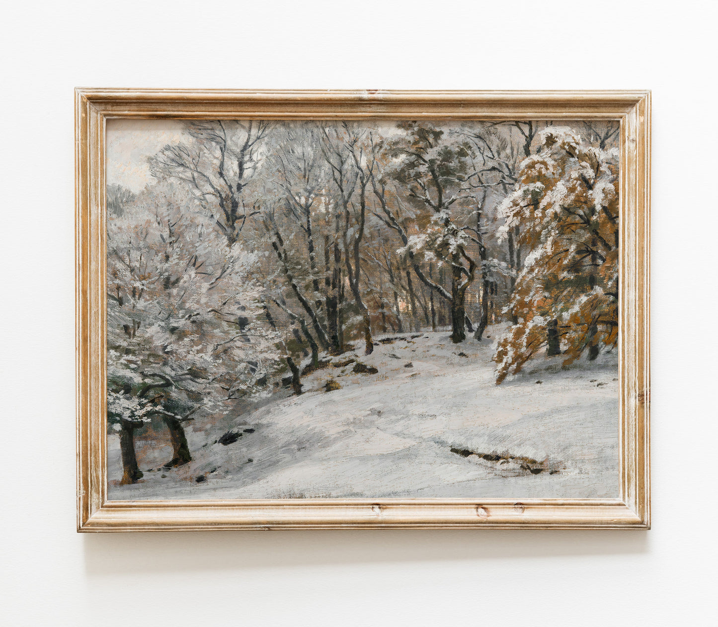Vintage Winter Landscape Art Print L0119