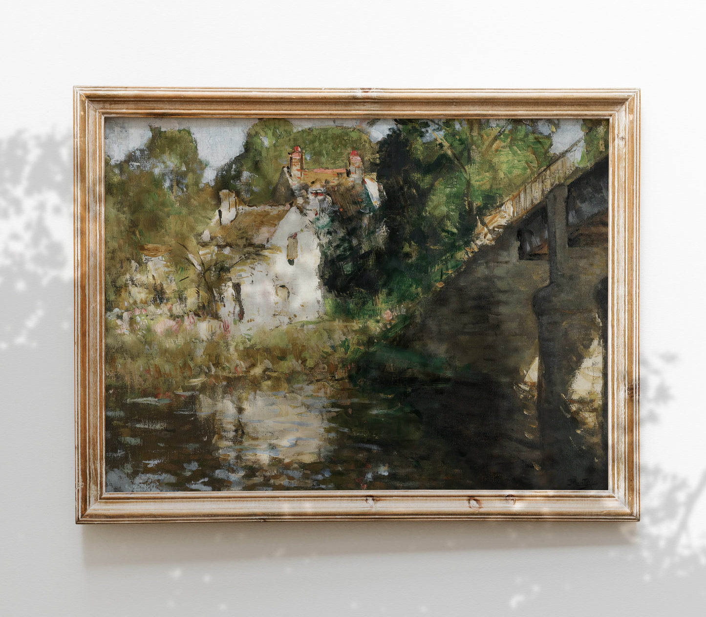 Vintage Cottage Landscape Art Print L0118