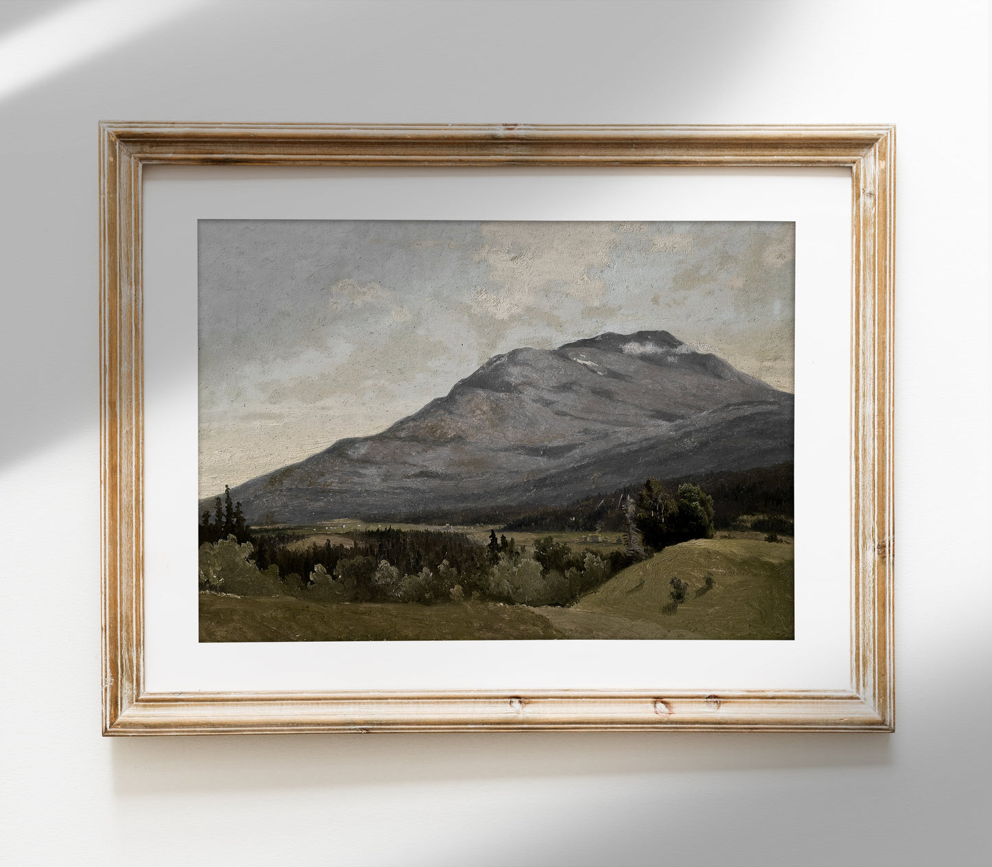 Vintage Muted Mountain Painting | Landscape Art Print L225