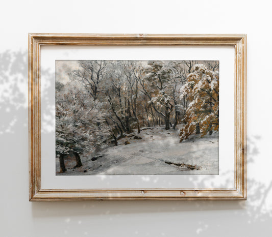 Vintage Winter Landscape Art Print L0119