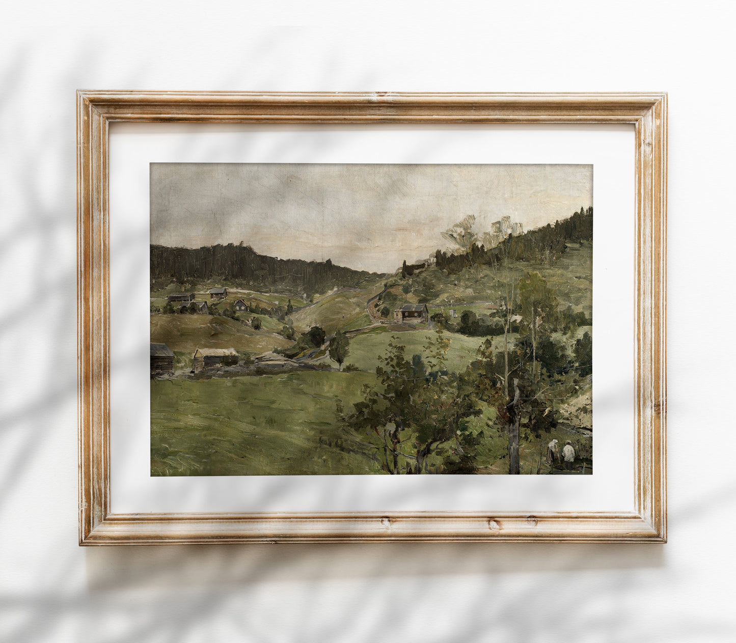 Vintage Village Landscape Art Print L0121