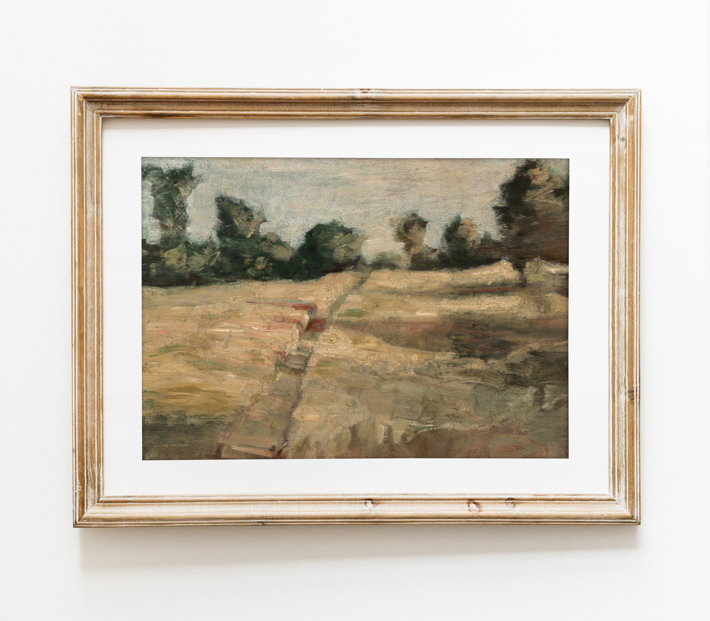 Vintage Farmland Fields Landscape Art Print L0134