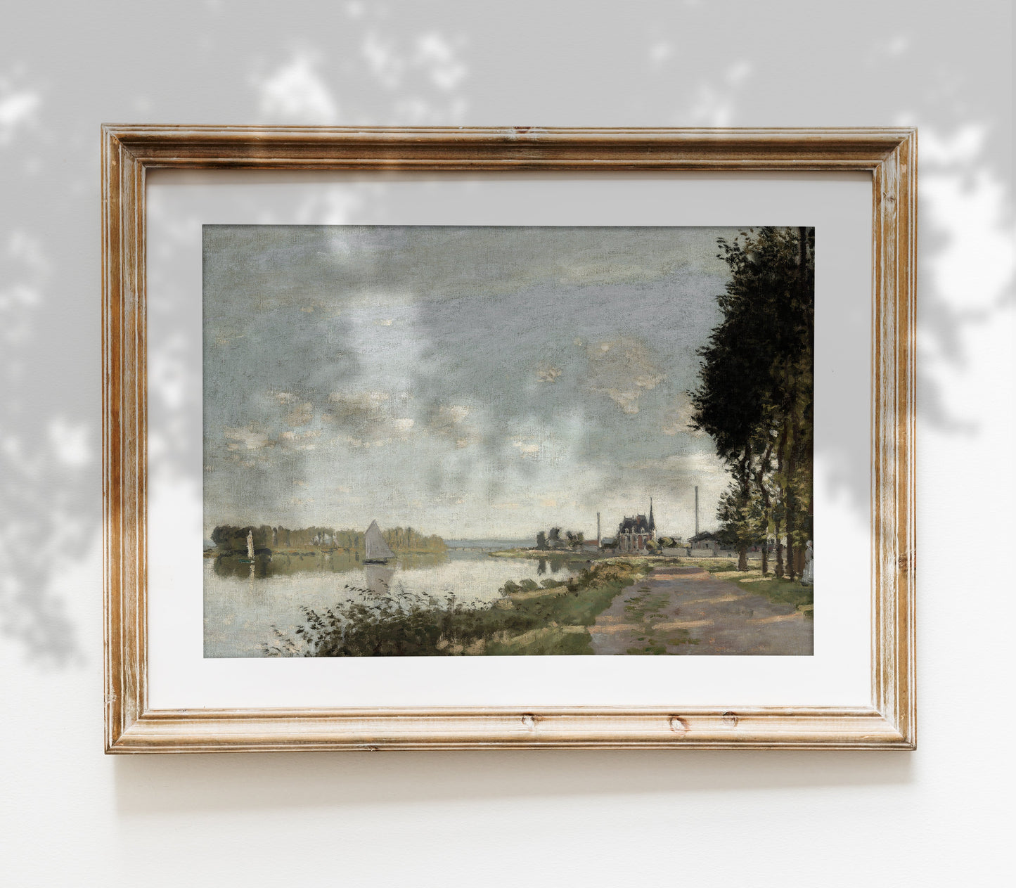 Vintage Coastal Riverside Landscape Art Print L0141