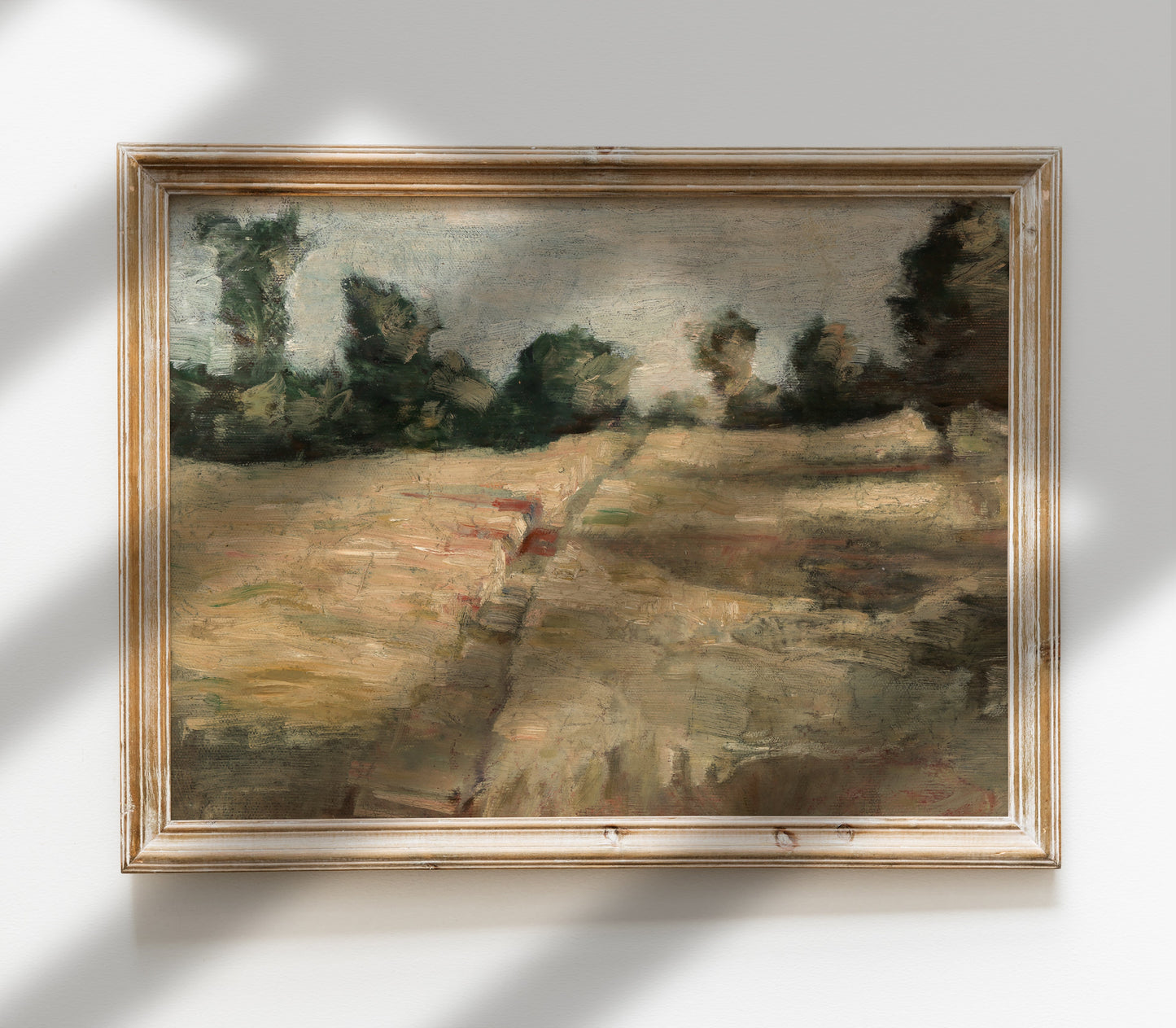 Vintage Farmland Fields Landscape Art Print L0134