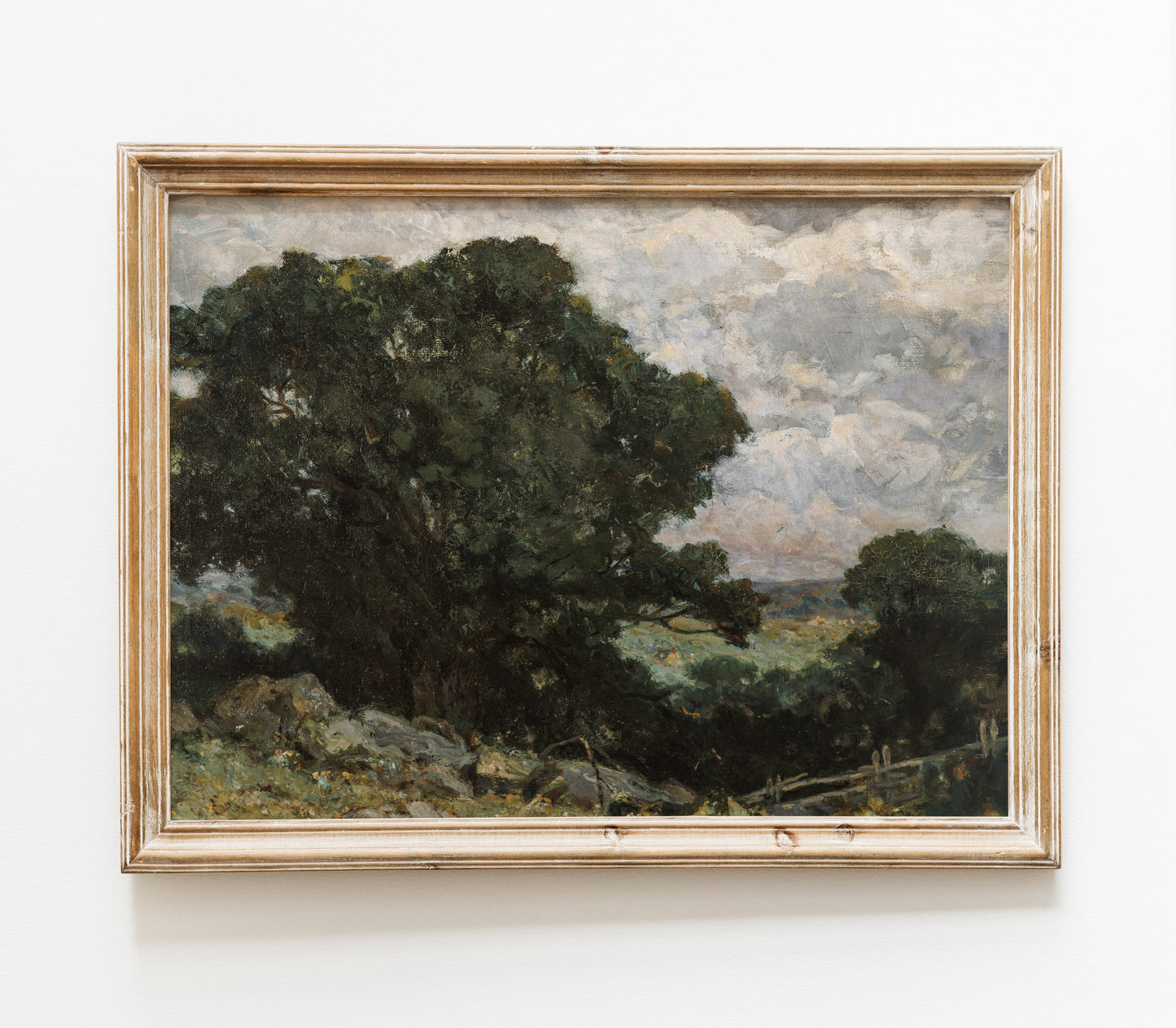 Vintage Moody Sunrise Landscape Art Print L0137