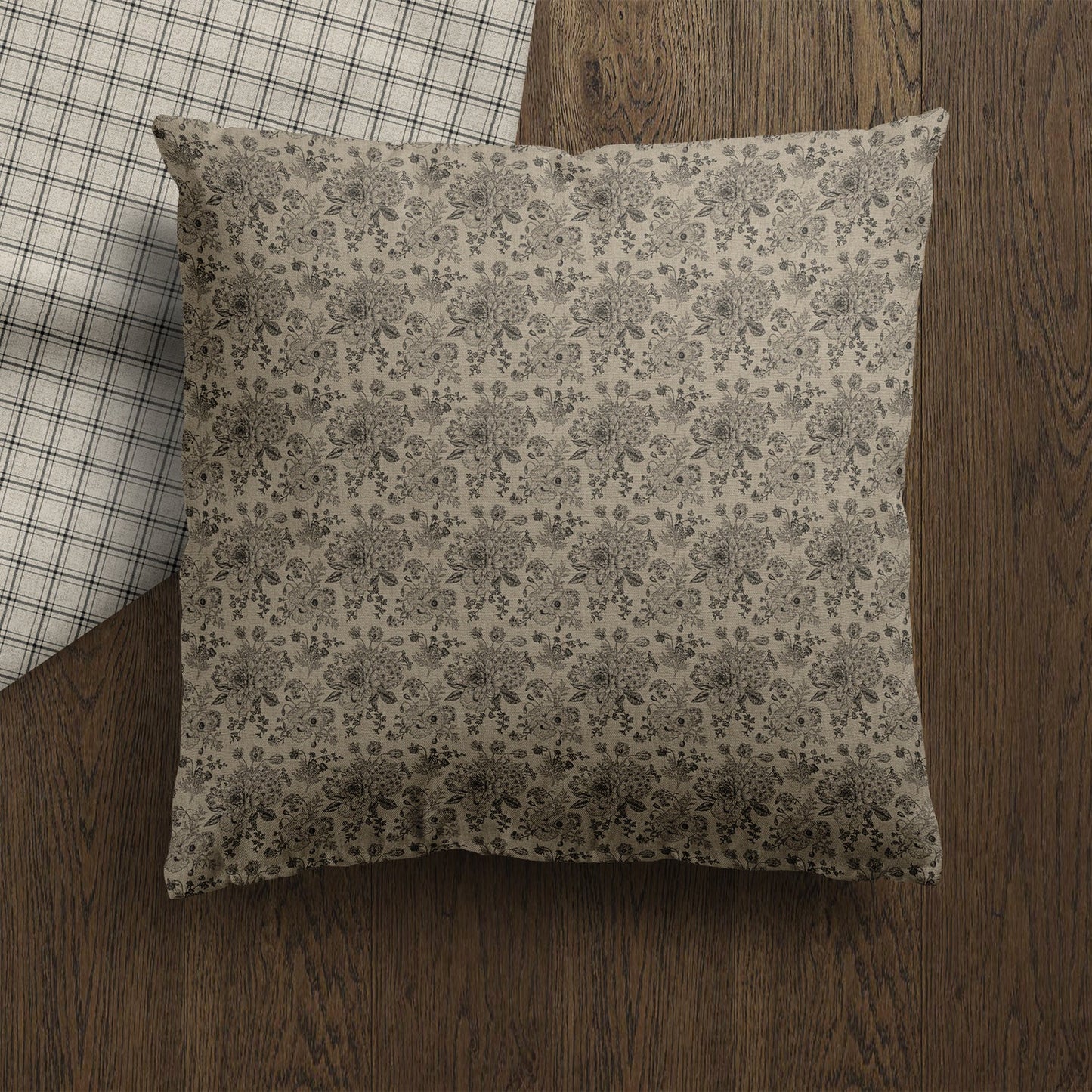 Elizabeth Pillow Cover | Neutral Vintage Style Floral Pillow Cover