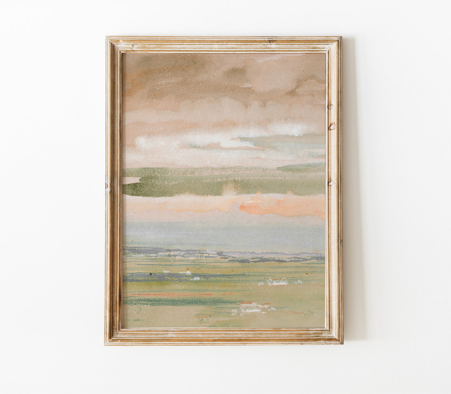 Watercolor Pastel Landscape Art Print L0198