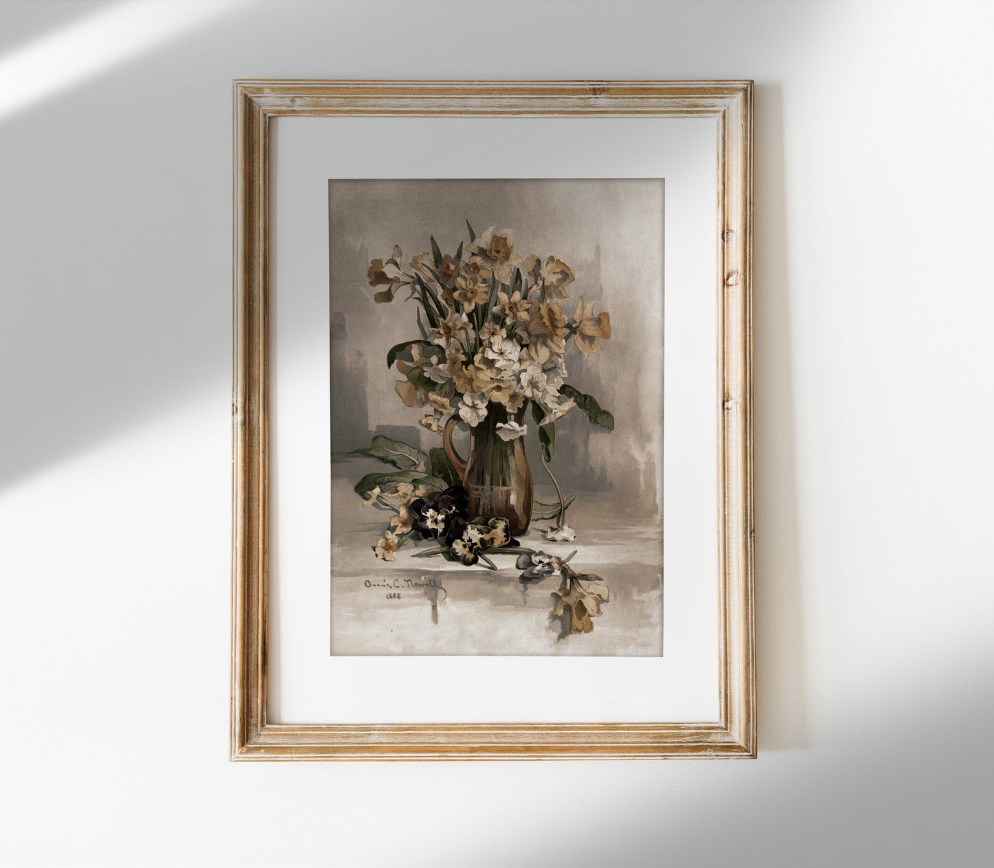 Vintage Floral Vase Still Life Art Print S0206