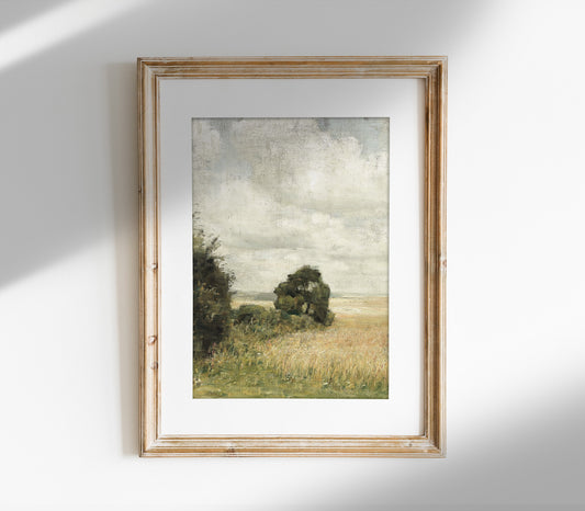 Vintage Field Landscape Art Print L0156