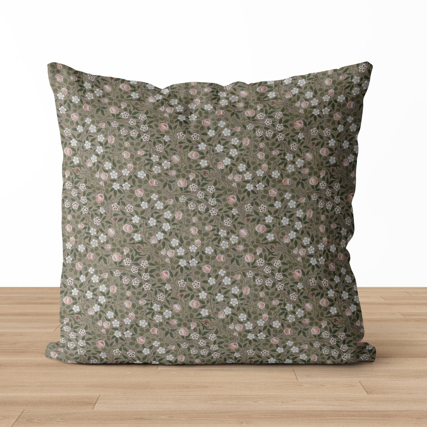 Ivy | Green Floral Pillow Cover
