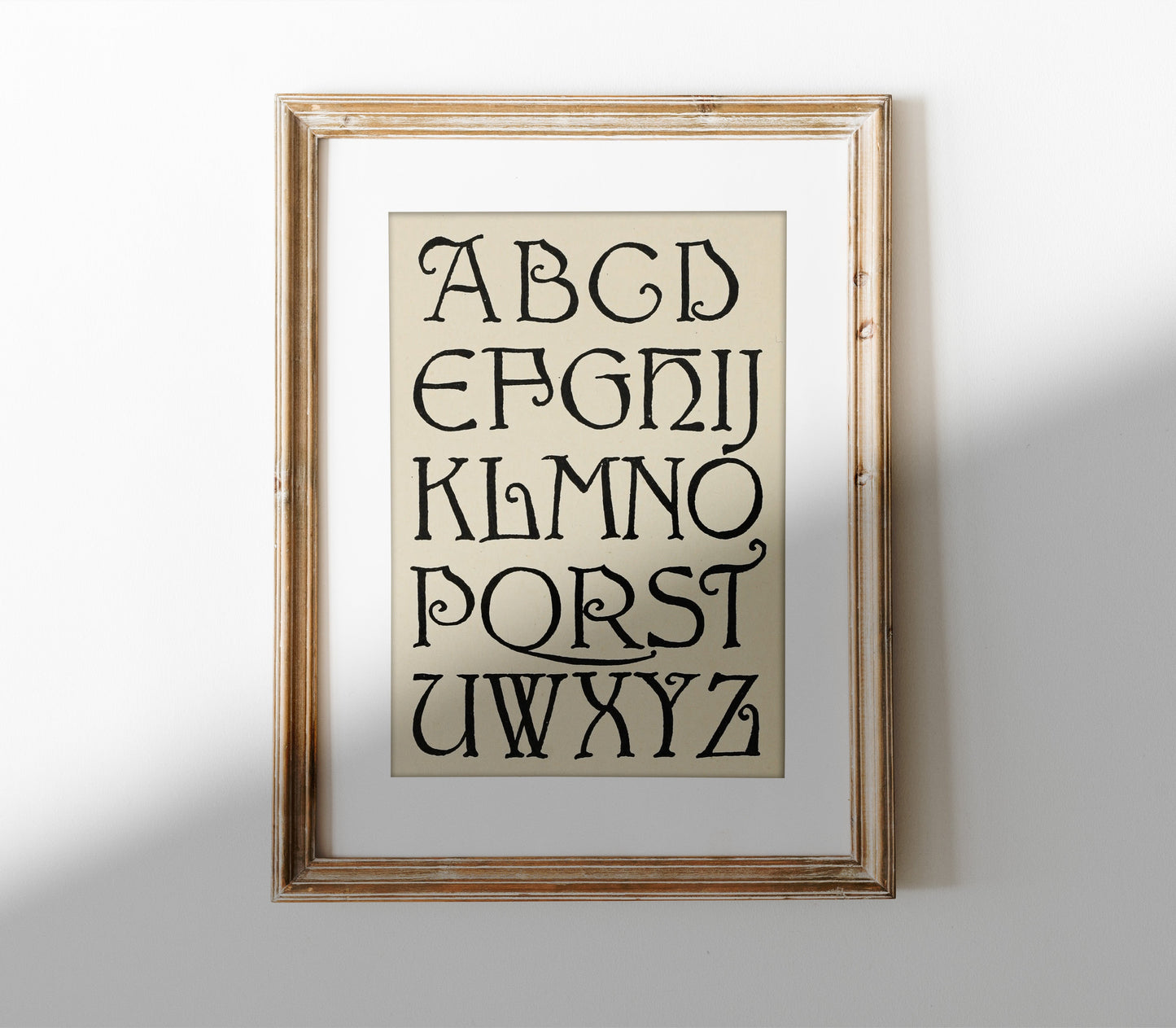 Antique Alphabet Art Print SK0154