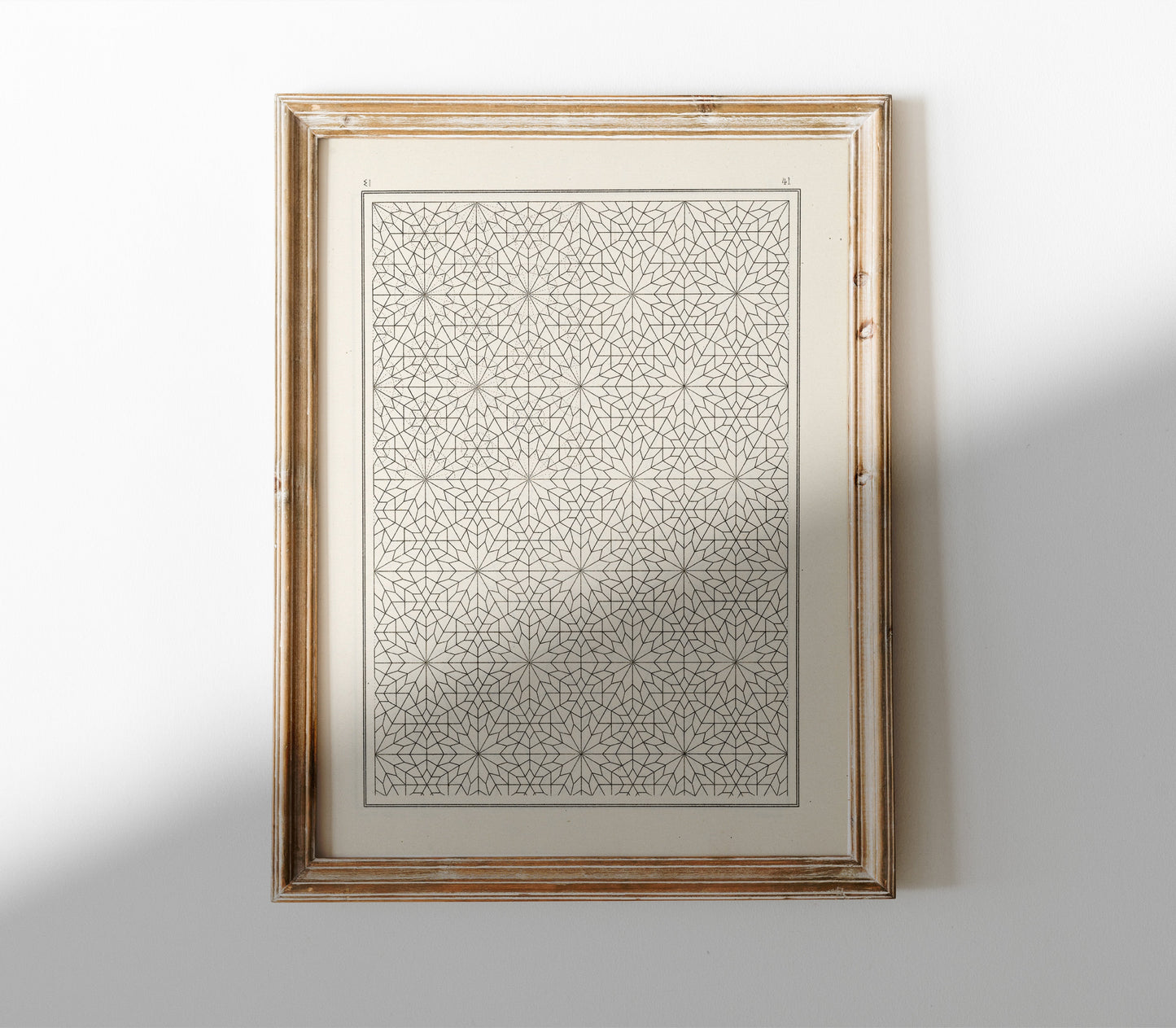 Antique Geometric Pattern Art Print SK0155