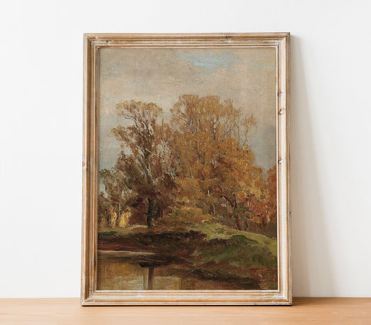 Autumn Vintage Field Landscape Art Print L0191
