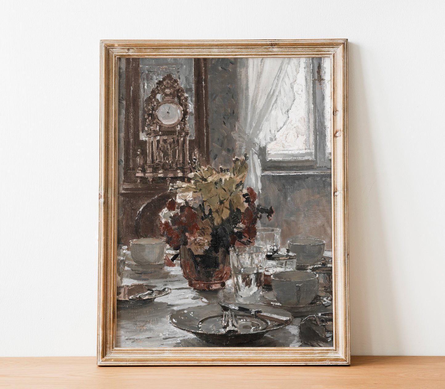 Antique Floral Vase Still Life Art Print S0208