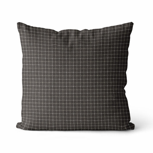 Theron | Grey Gridlock Pillow Cover