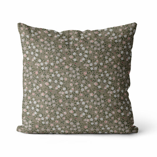 Ivy | Green Floral Pillow Cover