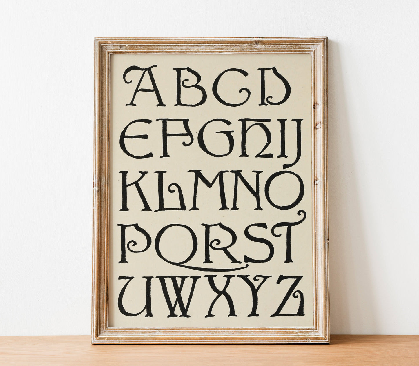 Antique Alphabet Art Print SK0154