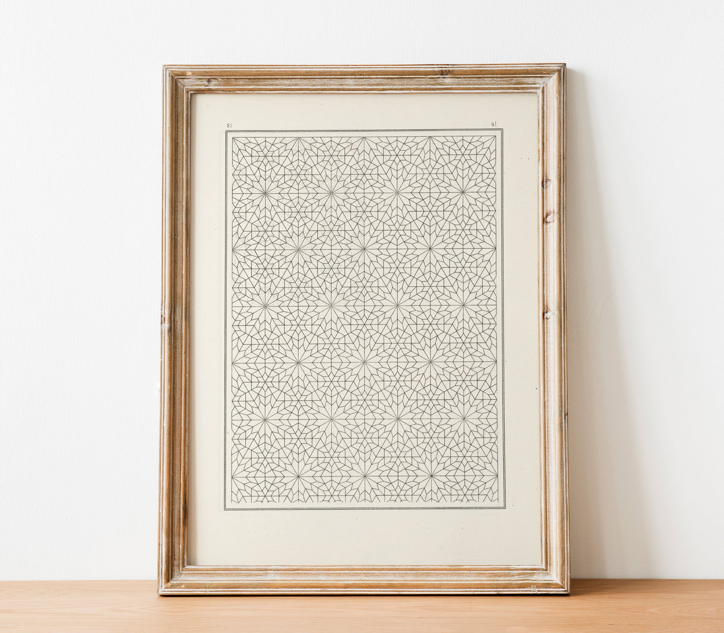 Antique Geometric Pattern Art Print SK0155