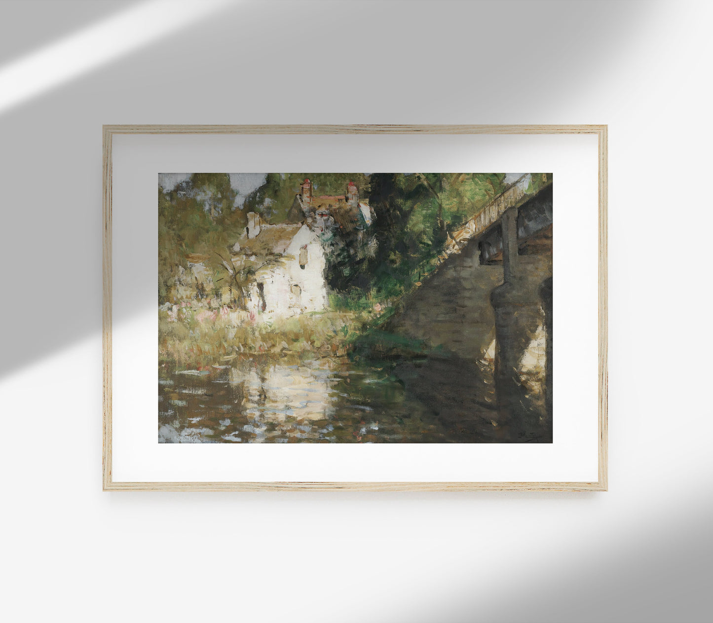 Vintage Cottage Landscape Art Print L0118