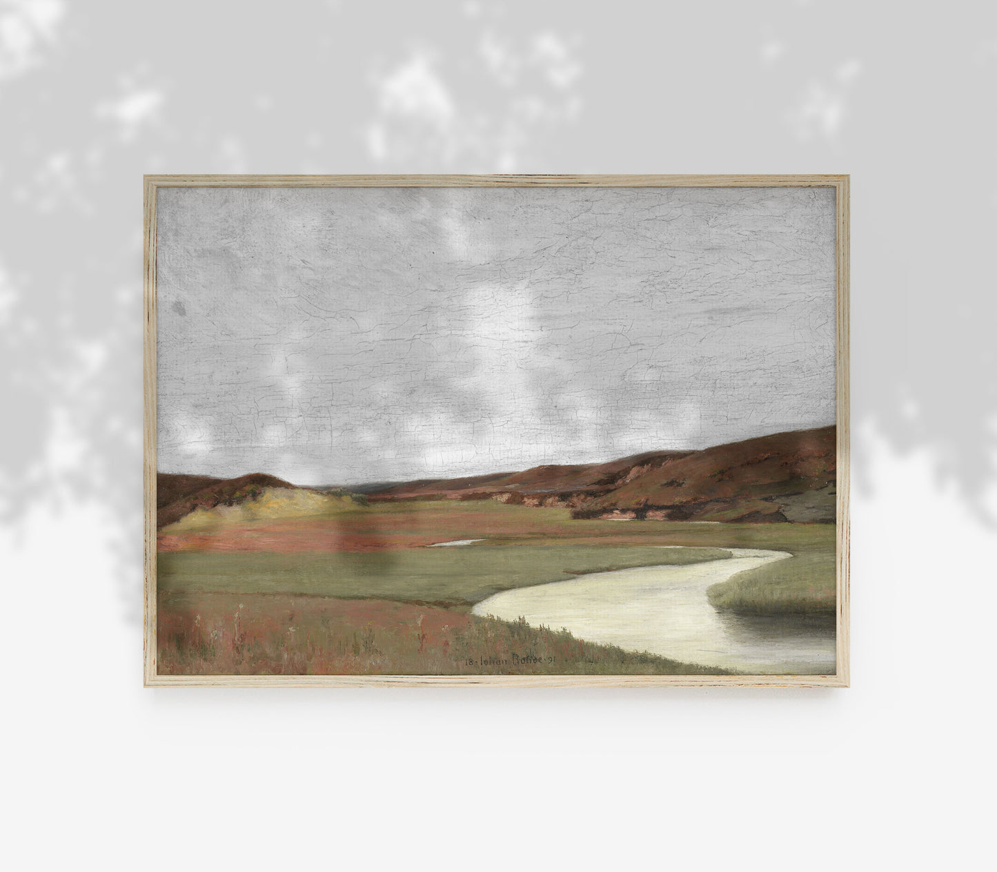 Vintage Overcast Landscape Art Print L0216