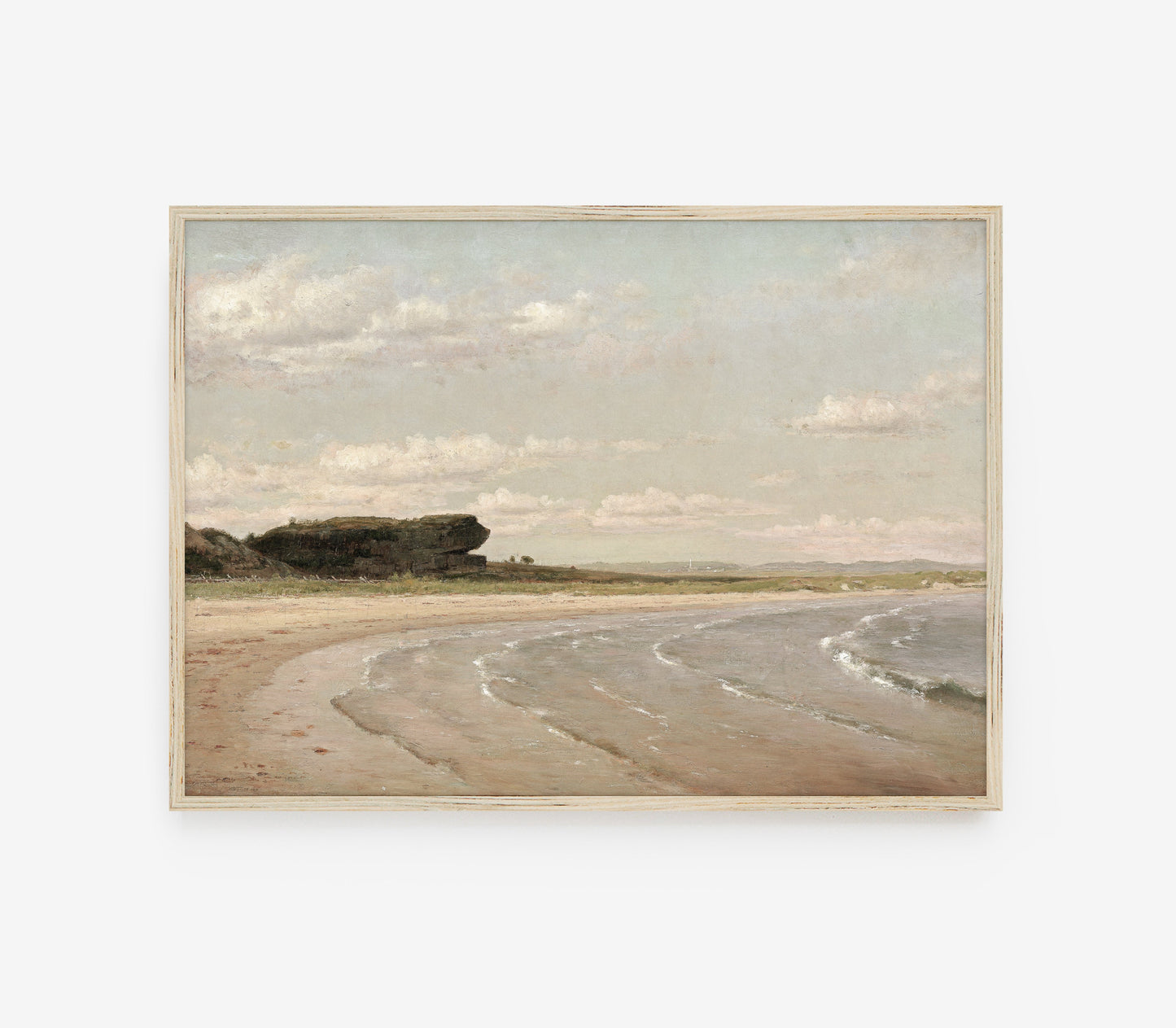 Vintage Coastal Pastel Landscape Art Print L0217