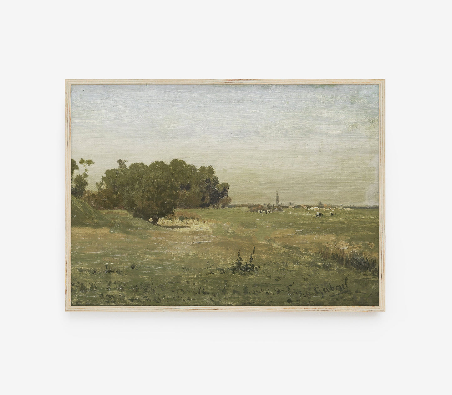 Vintage Earth Tones Landscape Art Print L0221A