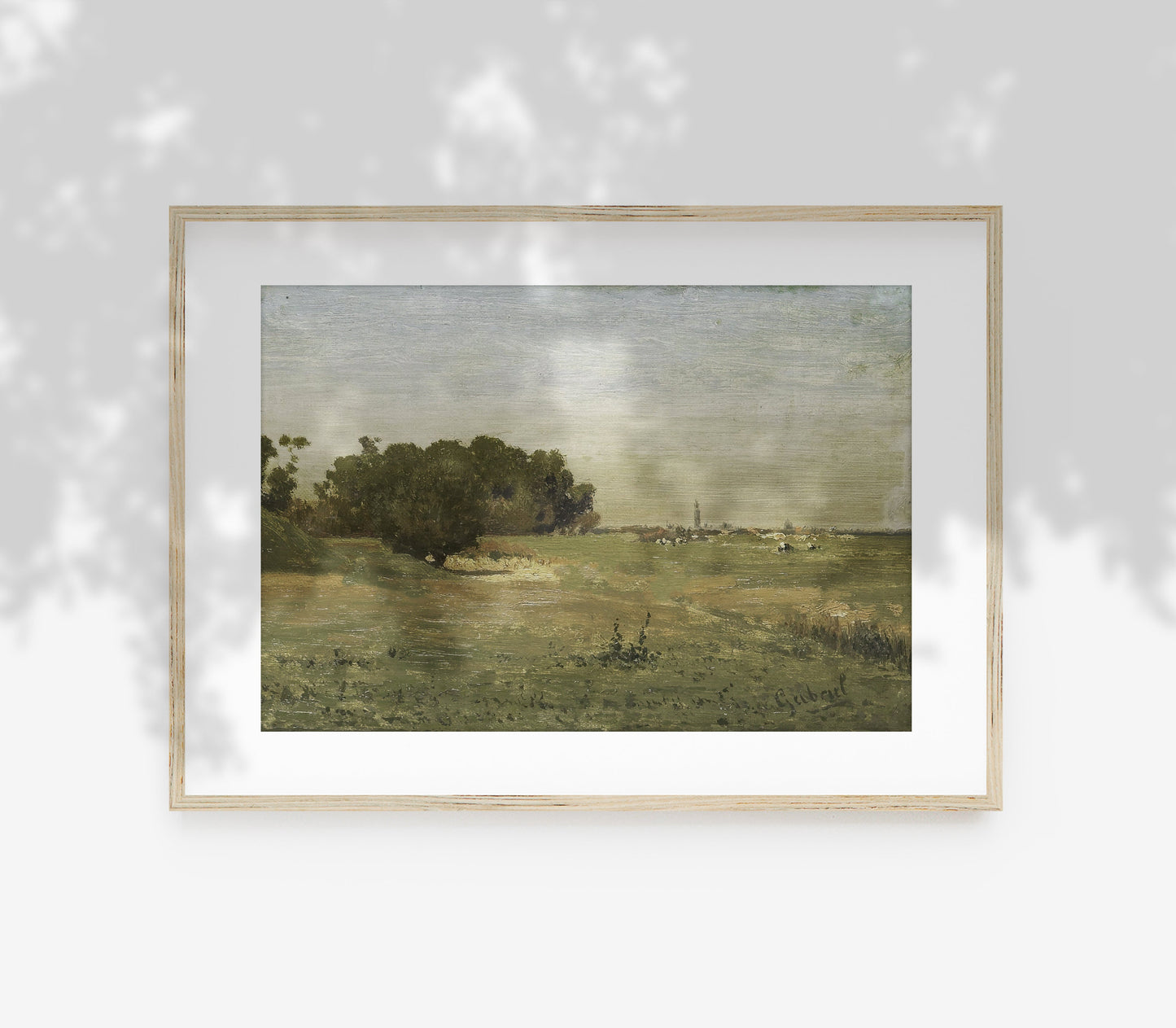 Vintage Earth Tones Landscape Art Print L0221A