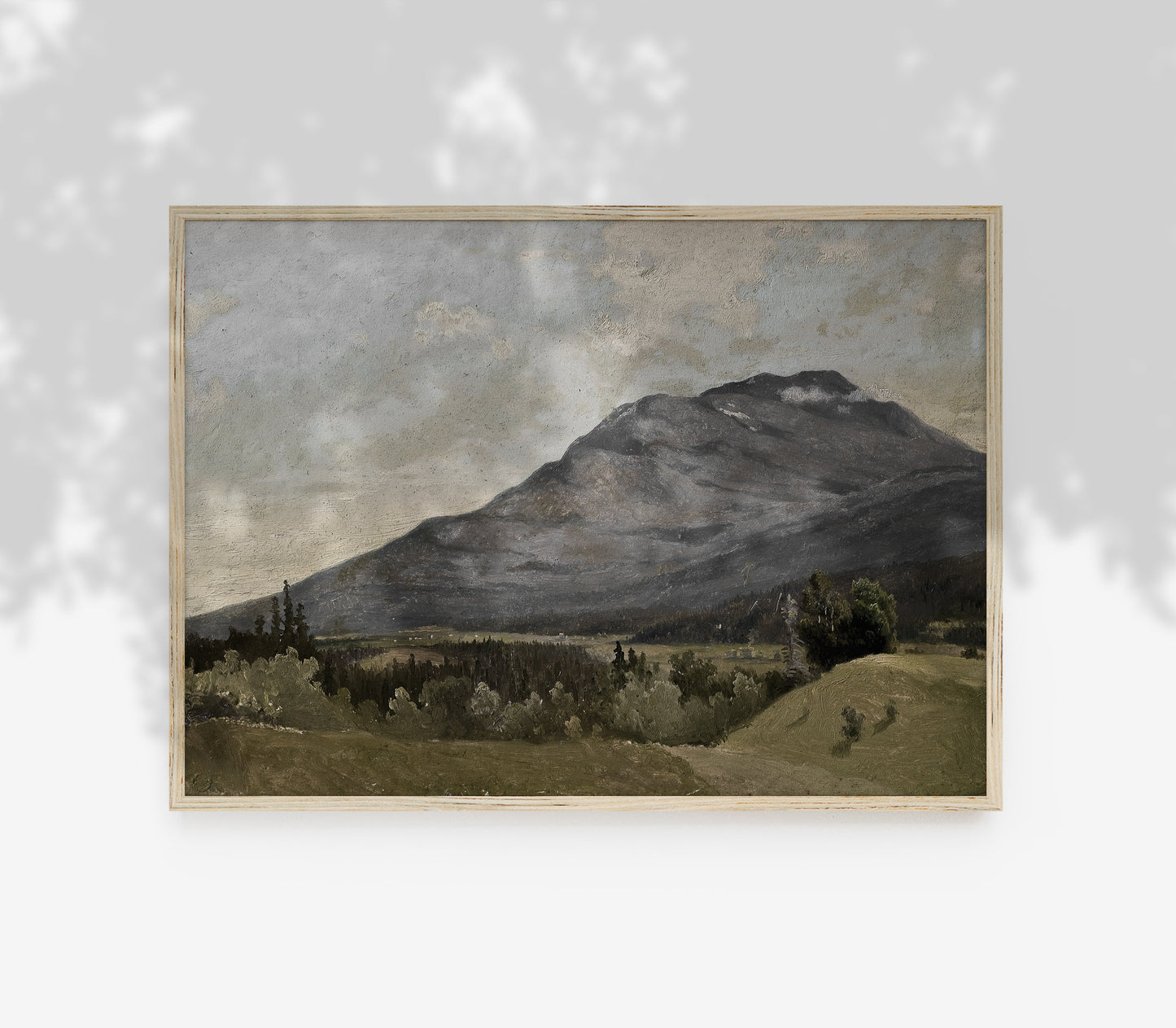 Vintage Muted Mountain Painting | Landscape Art Print L225