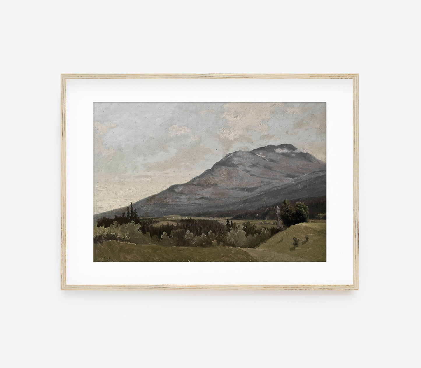 Vintage Muted Mountain Painting | Landscape Art Print L225
