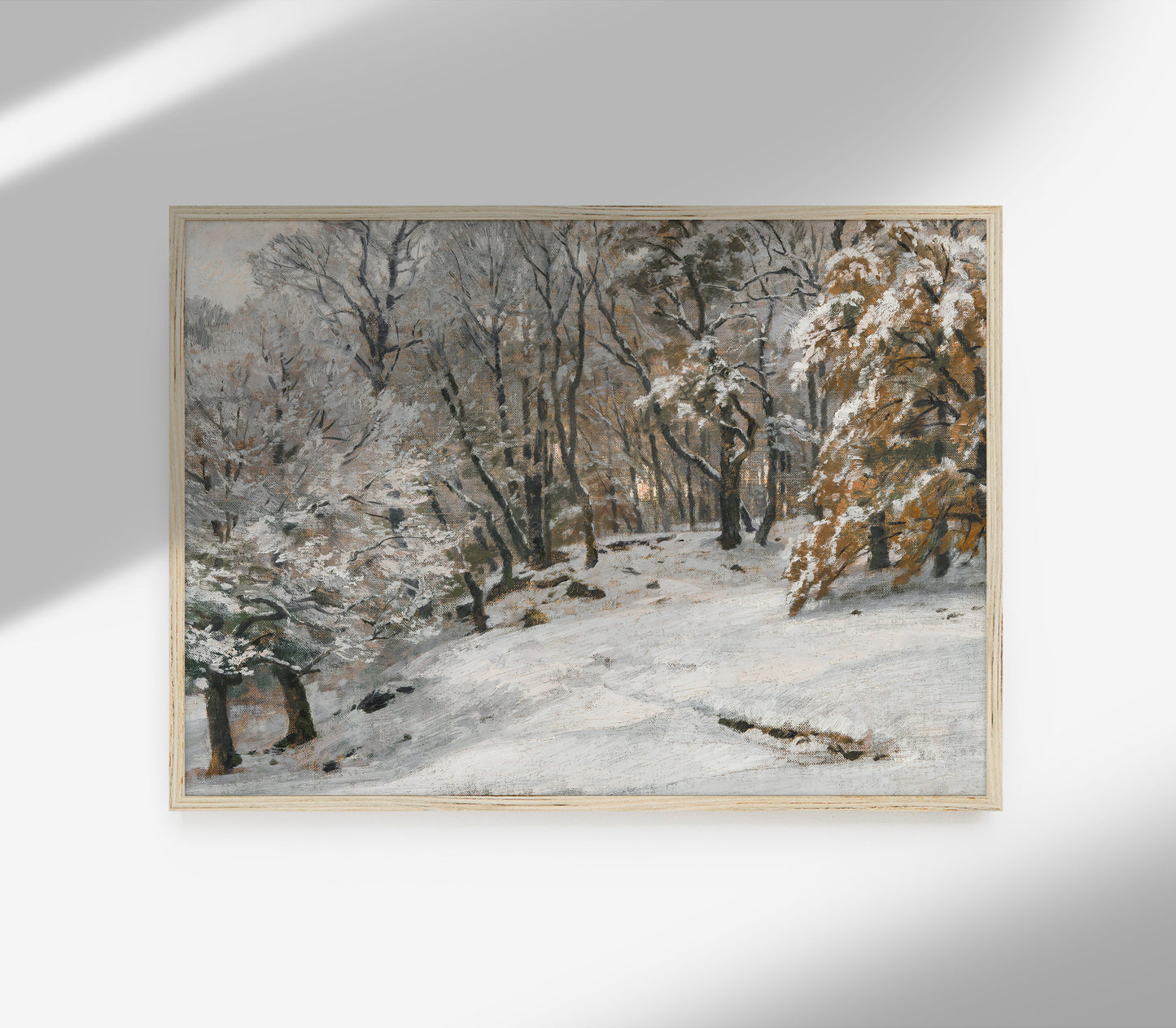 Vintage Winter Landscape Art Print L0119