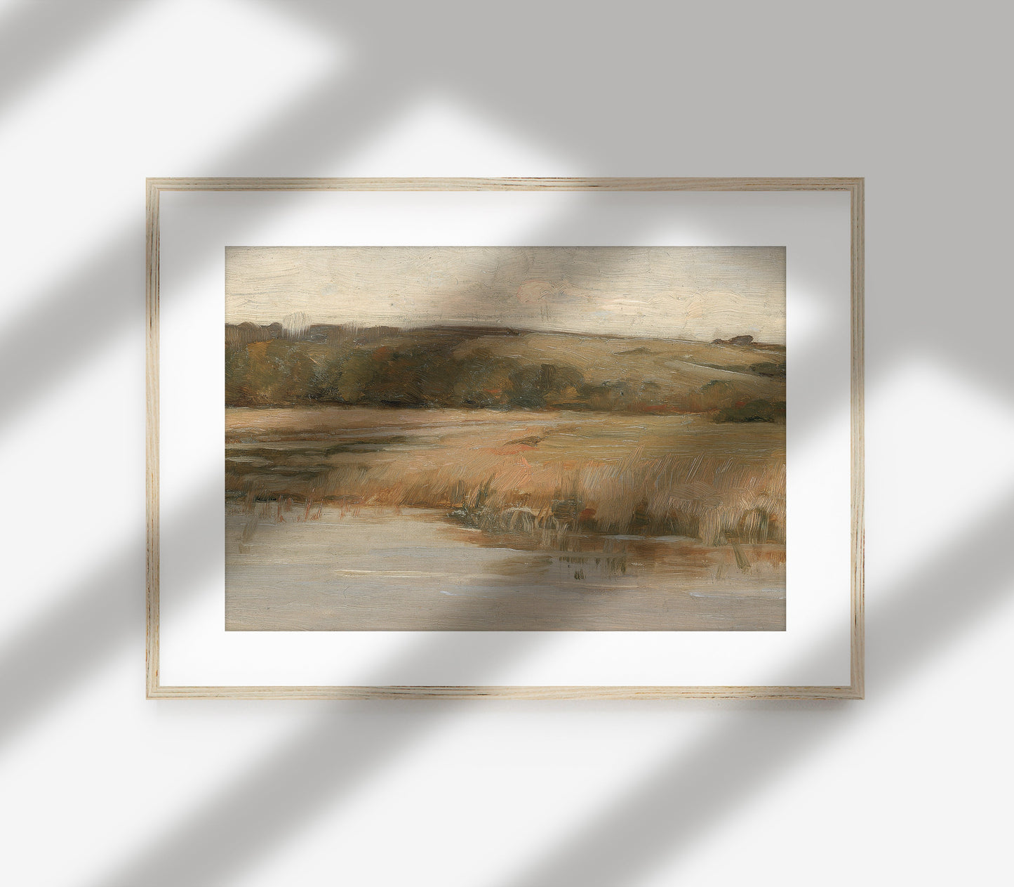 Vintage Warm Autumn Landscape Art Print L0125