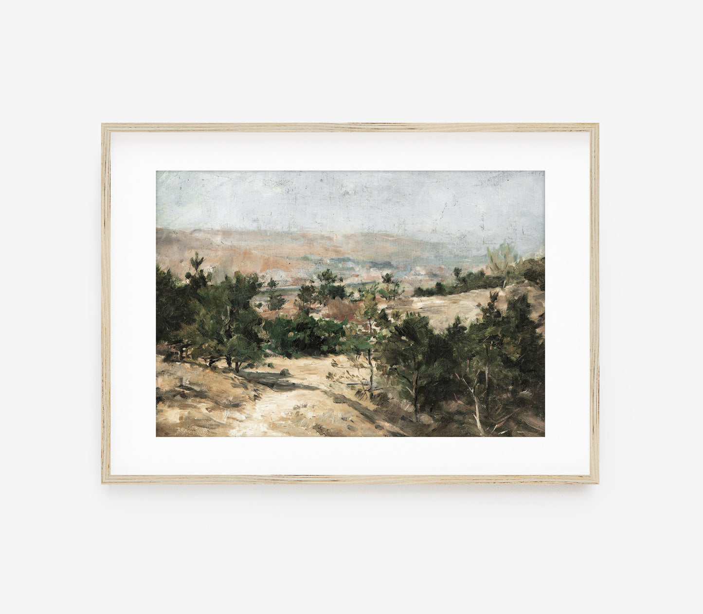 Vintage Village Landscape Art Print L0126