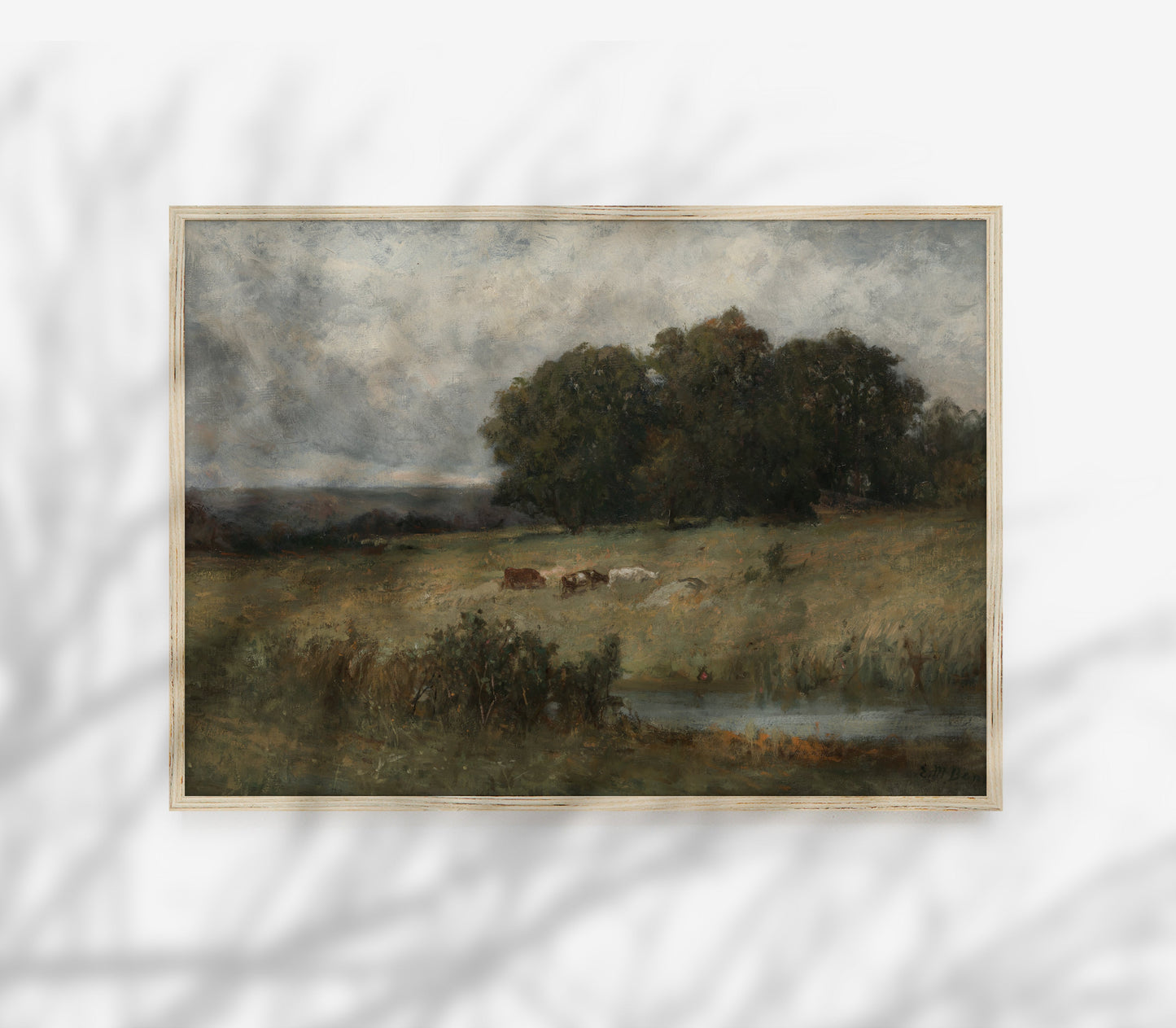 Vintage Farmland Fields Landscape Art Print L0133