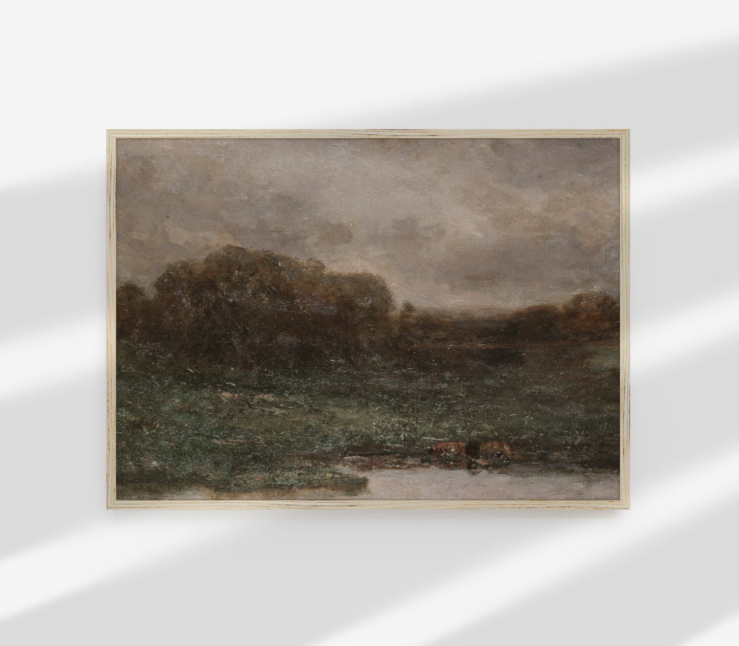 Vintage Moody Field Landscape Art Print L0135